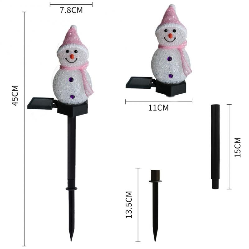 Solar Snowman Garden Lawn Lights Garden Landscape Decoration Lights Christmas Led Outdoor Plug Lights Waterproof yard Art Light