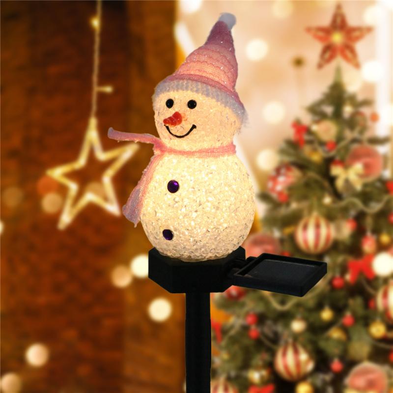 Solar Snowman Garden Lawn Lights Garden Landscape Decoration Lights Christmas Led Outdoor Plug Lights Waterproof yard Art Light