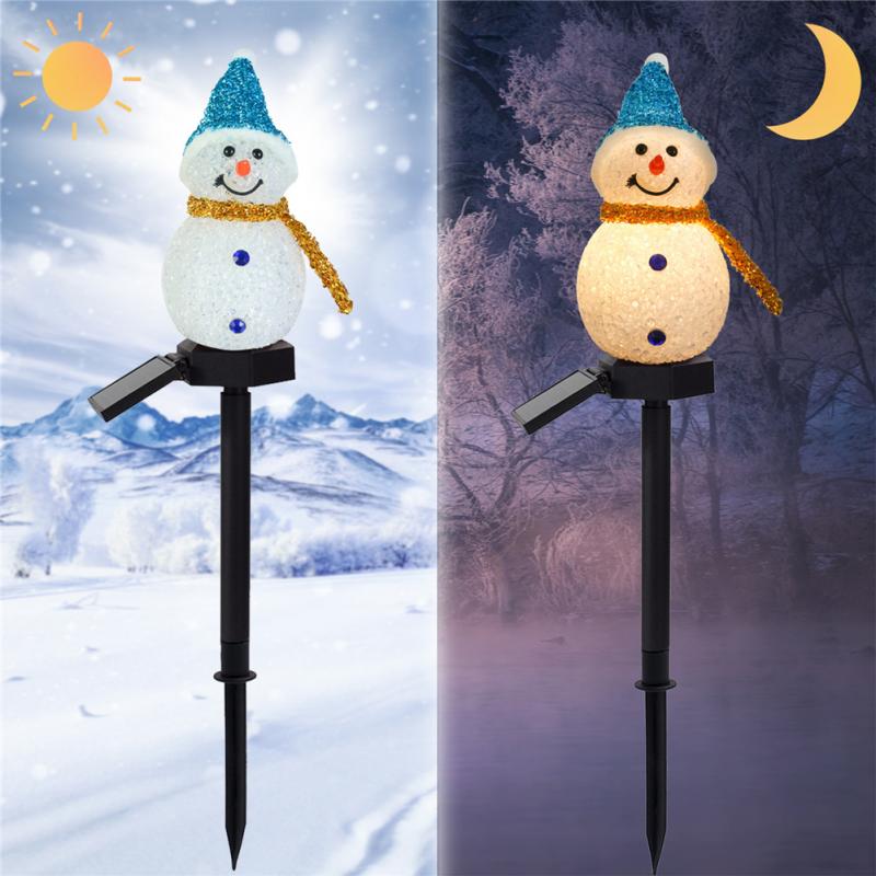 Solar Snowman Garden Lawn Lights Garden Landscape Decoration Lights Christmas Led Outdoor Plug Lights Waterproof yard Art Light