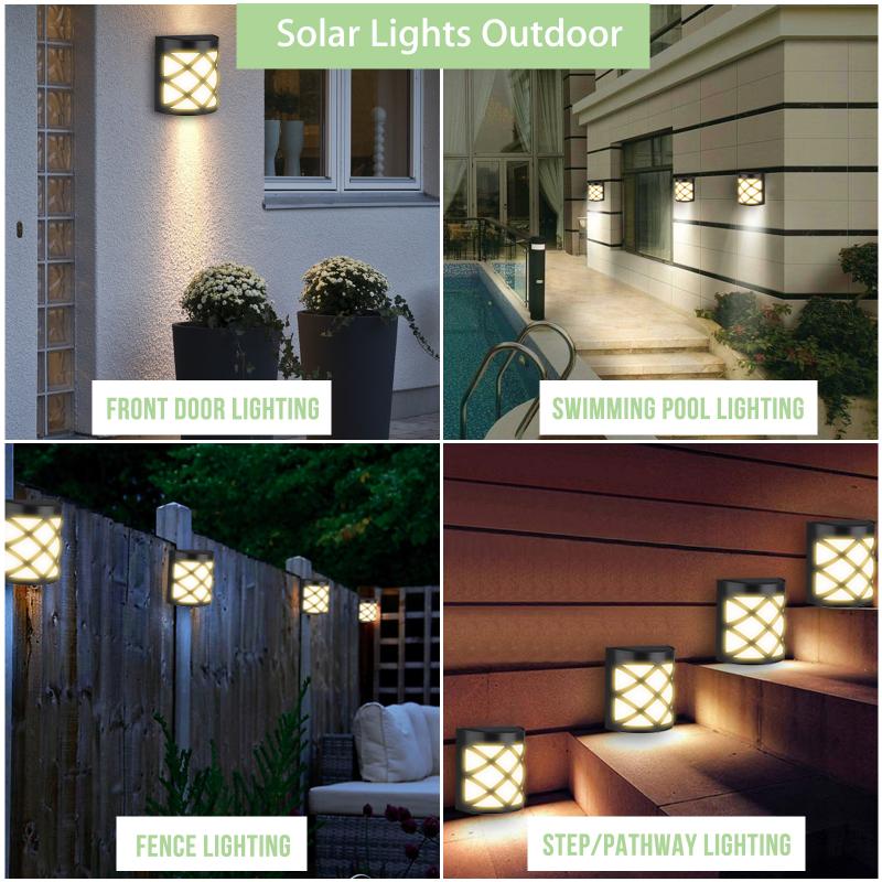 Outdoor Solar Light 6 LED Motion Sensor Waterproof Sunlight Garden Decorative Street Lights Solar Powered Lantern Wall Lamp