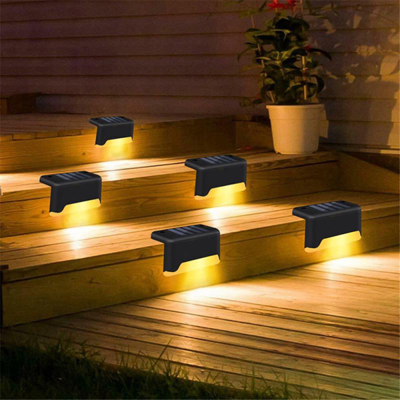 4812pcs Solar Powered Fence Deck Lights Wall Step Stairs LED Christmas Lights Outdoor Solar Garden Step Light Landscape Light