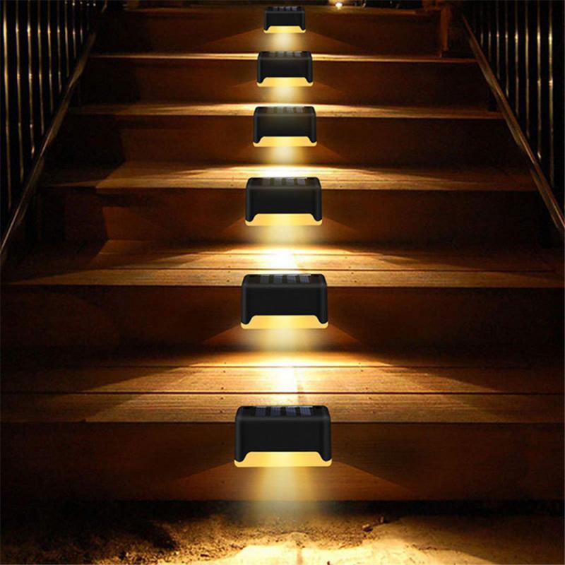 4812pcs Solar Powered Fence Deck Lights Wall Step Stairs LED Christmas Lights Outdoor Solar Garden Step Light Landscape Light