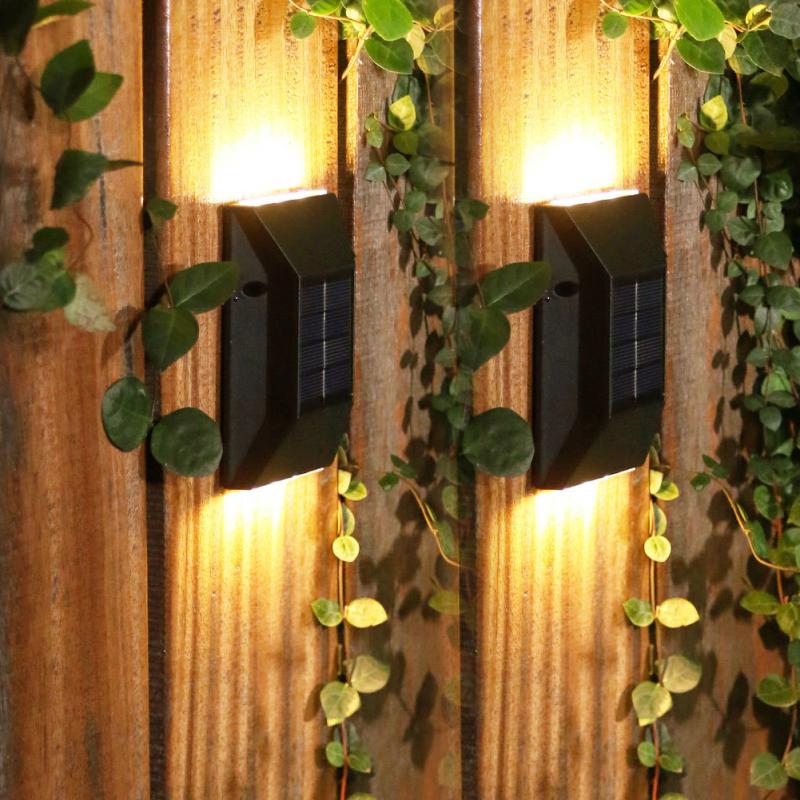 4PCS LED Solar Lights Outdoor Lighting Garden Decoration Deck Light Wall Stairs Waterproof Fence Lamp Step Light Landscape Light