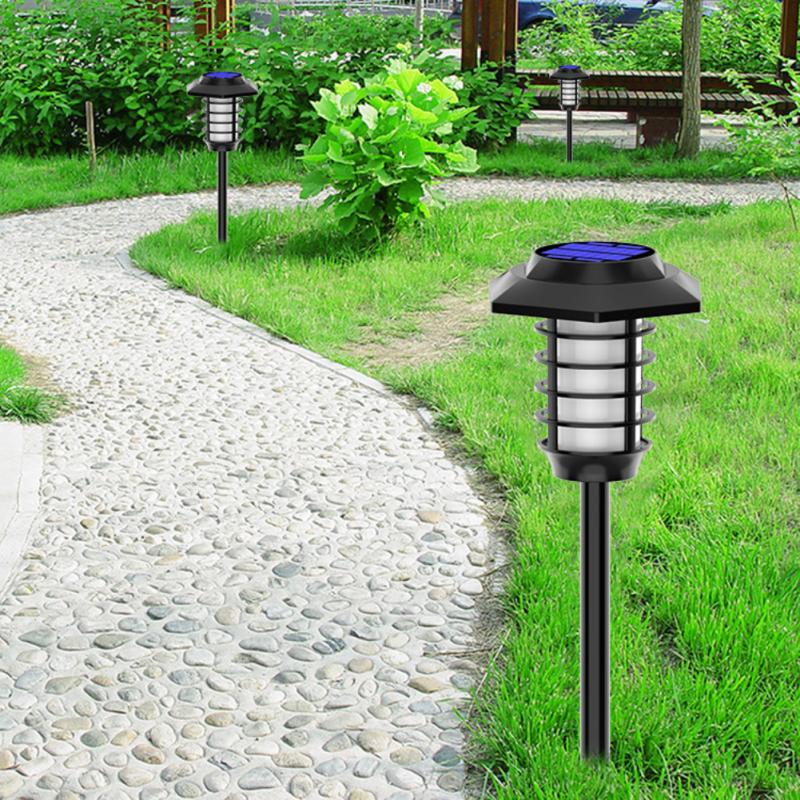 2Pcs Outdoor Solar Flame Lights Waterproof Bright White Lights Torch Lamp Waterproof Garden Lawn lamp for Christmas Garden Patio