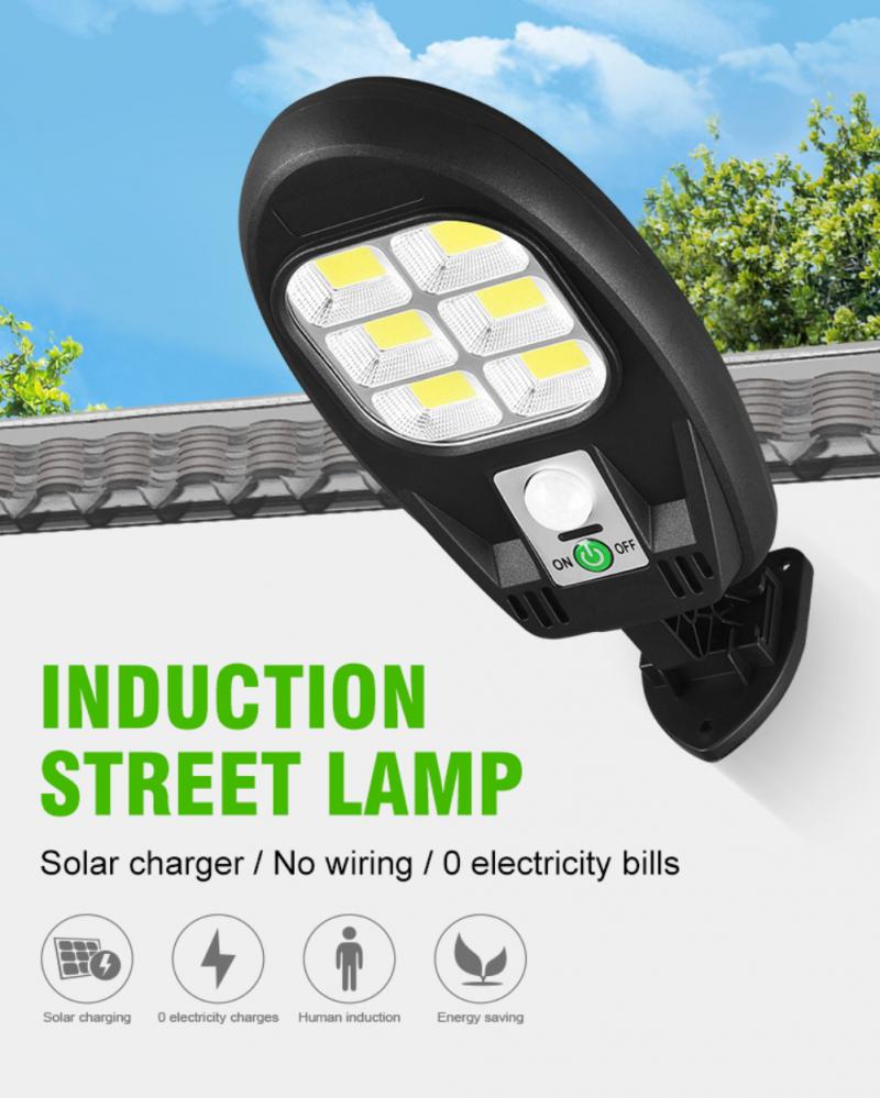 LED Solar Light 3 Modes Outdoor Wall Lamp Solar Charging Sunlight Waterproof Motion Sensor Street Light for Fences Driveways