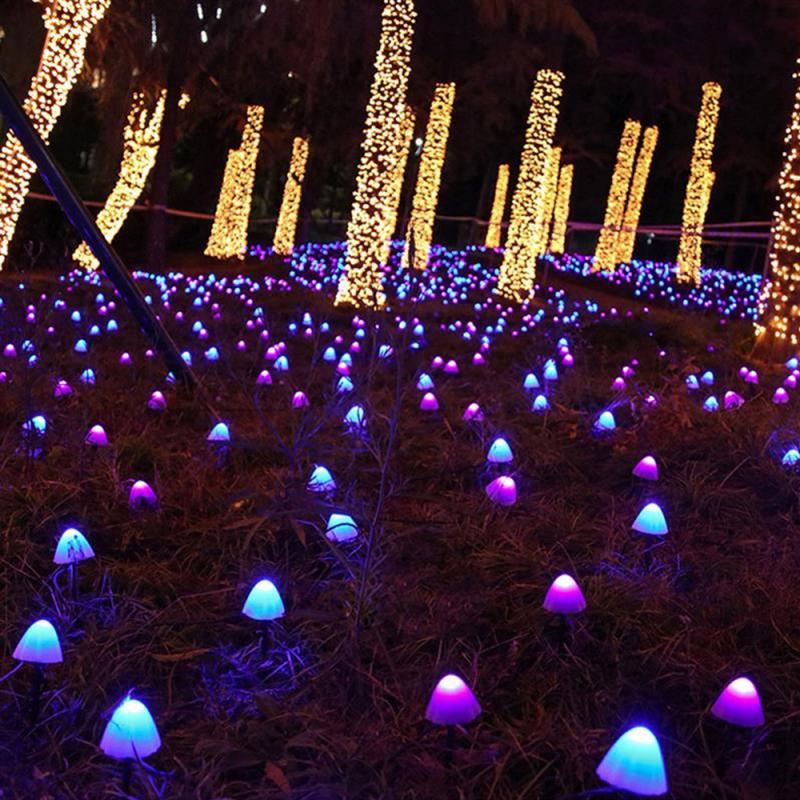 Solar Led Light Outdoor Garlands for year Mushroom Garden Decoration Lights Christmas Festival Light Solar Cell Fairy Lights