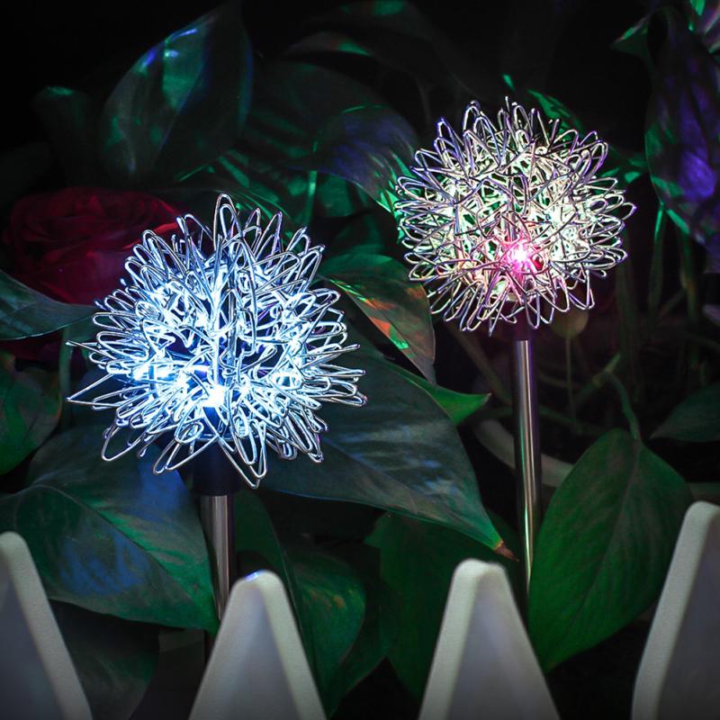 4Pcs Fairy Tale Garden Light for Outdoor Christmas Decoration Solar Ground Plug Firework Light Dandelion Lawn Lamp LED Light