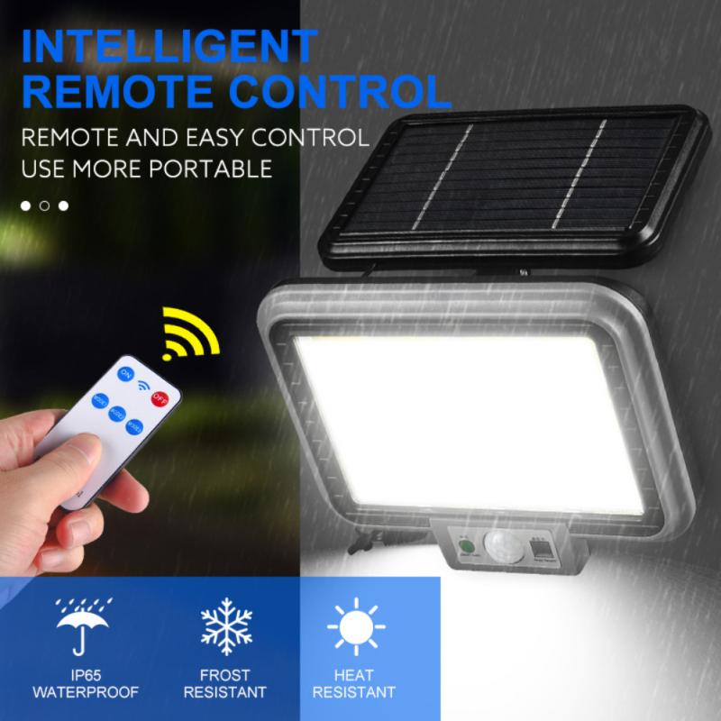 Outdoor Solar Wall Light Street Light Human Sensor Remote Control Wall Lamp for Garden Lawn Courtyard Waterproof Street Light