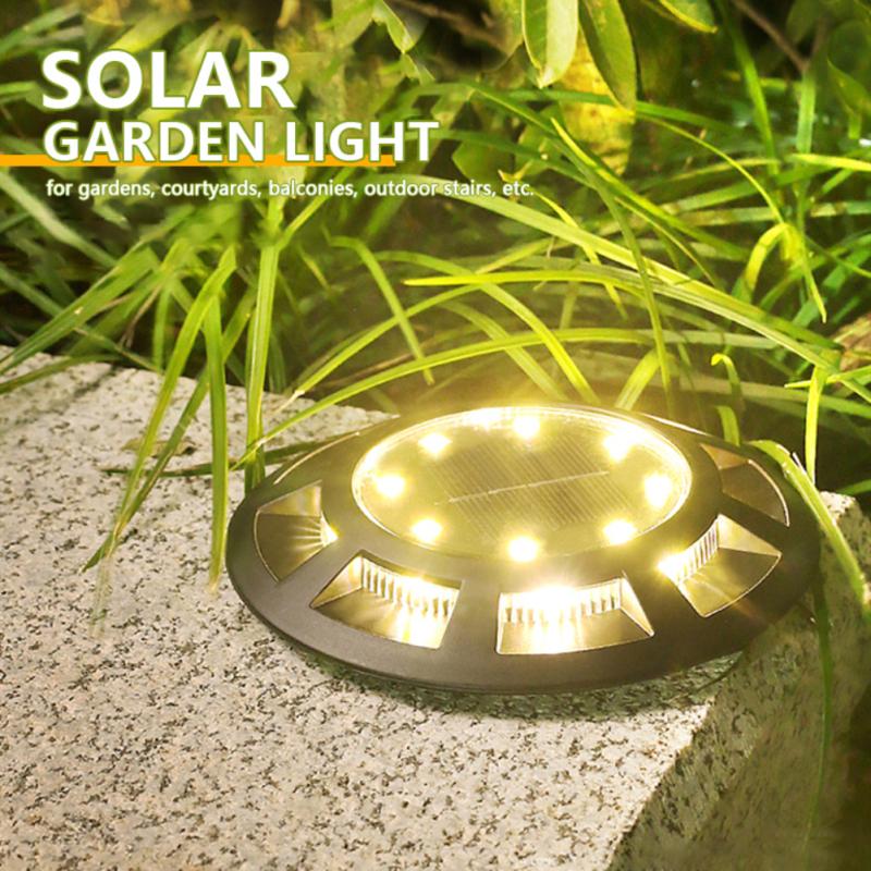 Solar Underground Light for Garden Outdoor Waterproof Solar Ground Lights Auto-sensing Landscape Lights for Garden Lawn Pathway