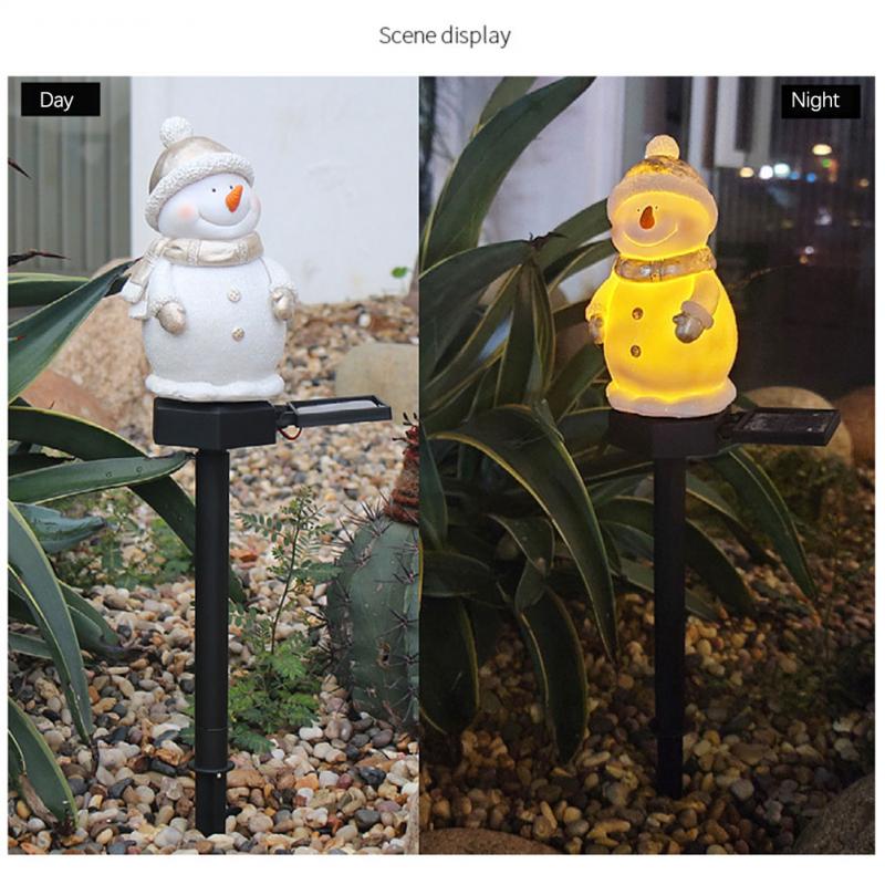 Led Solar Lawn Lights Waterproof Outdoor Pathway Solar Lamp for Garden Christmas Snowman Decoration Courtyard Luminous Lamp
