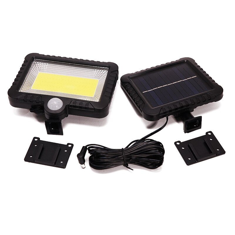 2Pcs 100 LED Solar Light Outdoor PIR Motion Outdoor Solar Lamps Solar Garden Light Security Street Flood Wall Lamp Split Light