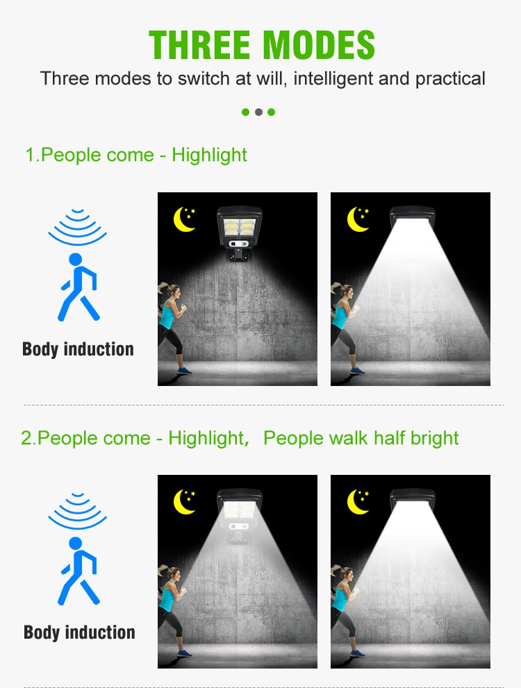 LED Solar Light Power Motion Sensor Garden Wall Lamp Waterproof Solar Lamp Outdoor Remote Sensor Wall Light Street Lamp