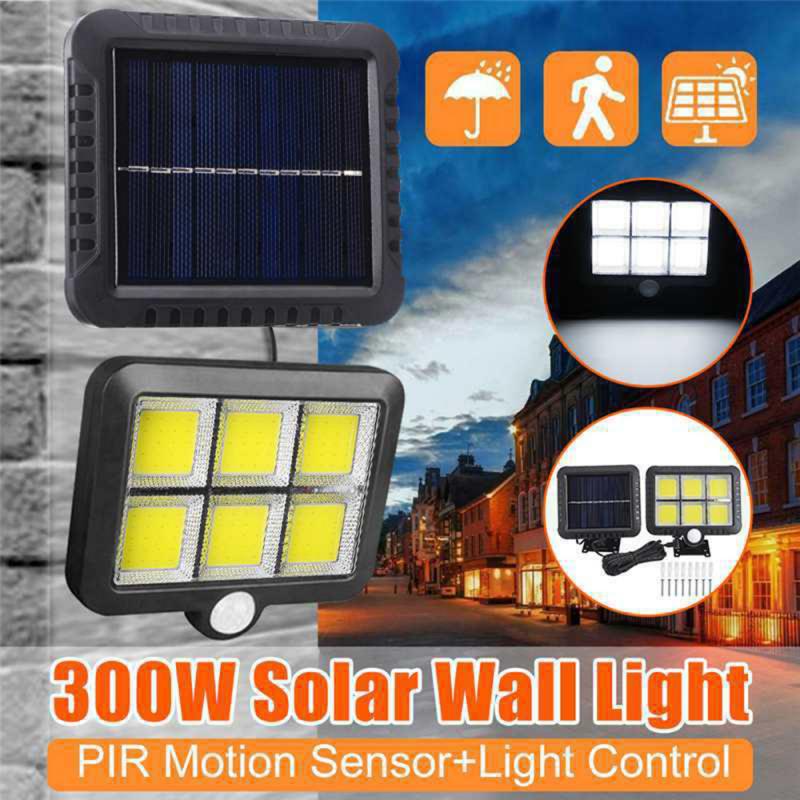 Split Solar Lamps 100 LED Garden Wall Lights Solar Powered PIR Motion Sensor Outdoor Solar Lighting IP65 Level Flood Lamps