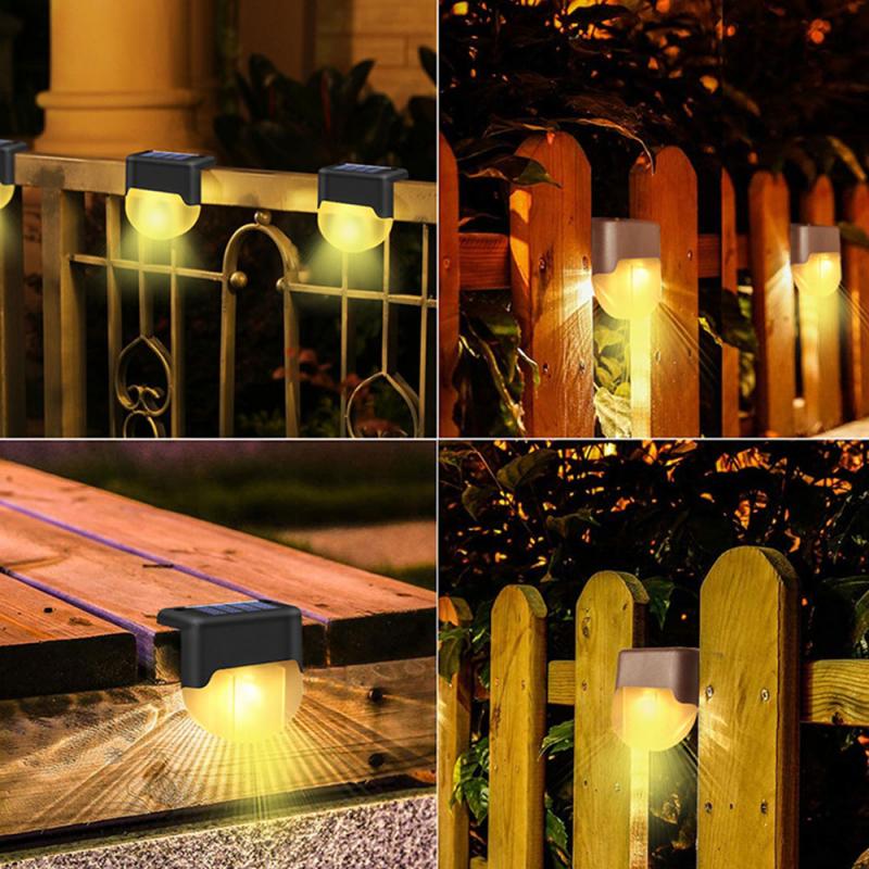 Garden Railing Fence Stair Solar Lights Outdoor Solar Lamps Waterproof Step Light Landscape Light Garden Decoration Solar Led