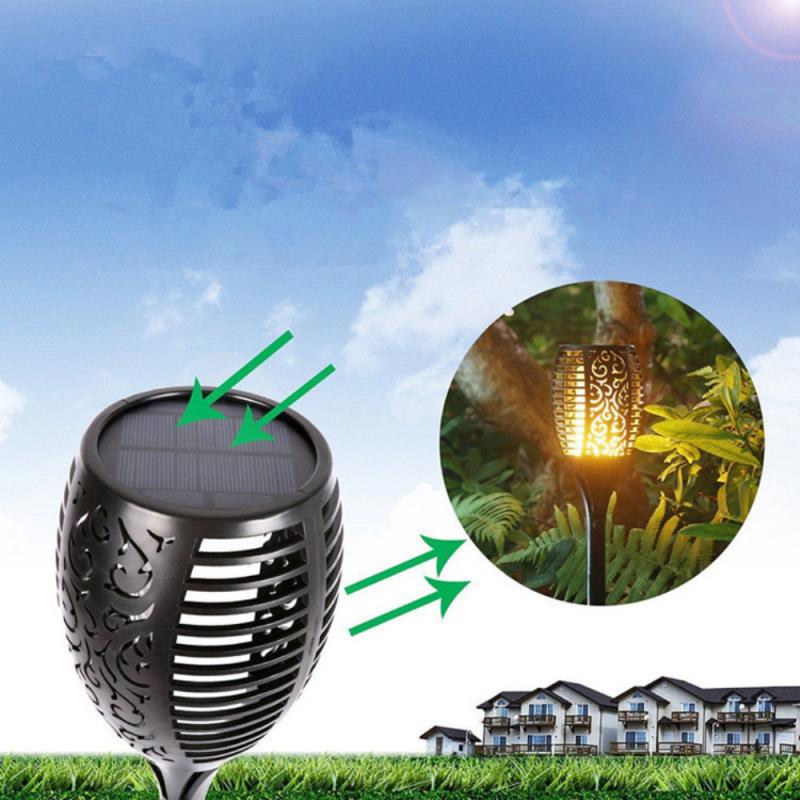4/10/96 Led Solar Light Outdoor Garden Solar Light Waterproof Flickering Flame Torches Lawn Lamp For Garden Pathway Decoration