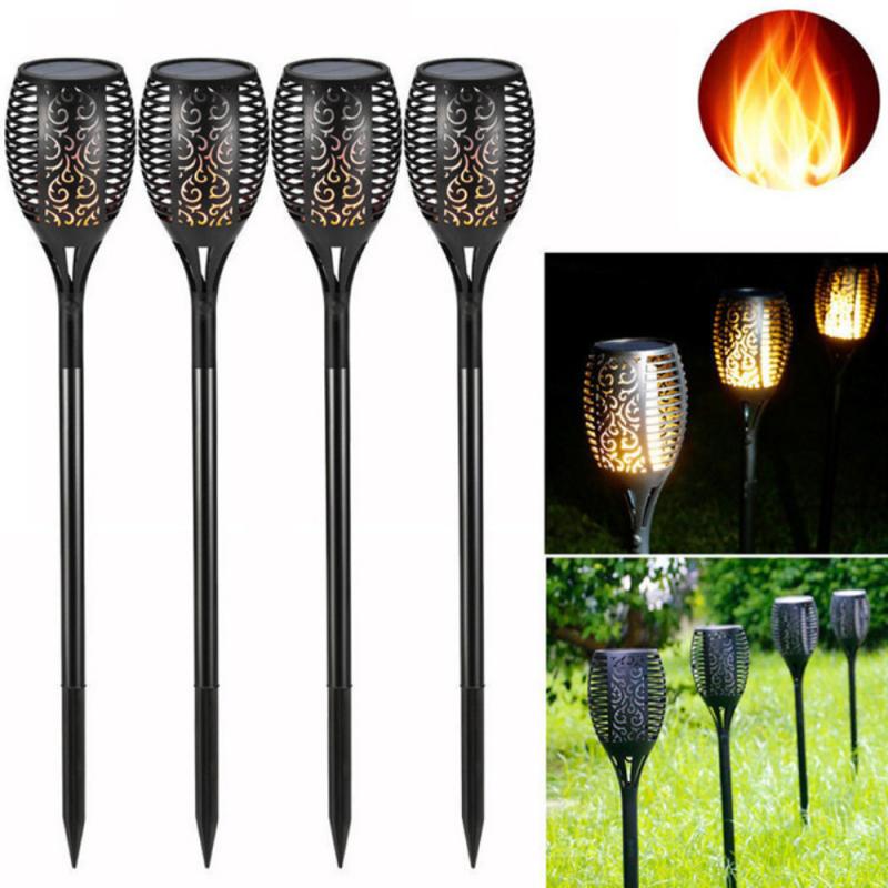 4/10/96 Led Solar Light Outdoor Garden Solar Light Waterproof Flickering Flame Torches Lawn Lamp For Garden Pathway Decoration
