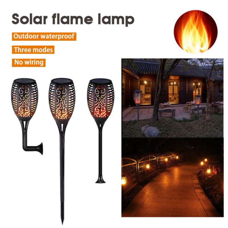 4/10/96 Led Solar Light Outdoor Garden Solar Light Waterproof Flickering Flame Torches Lawn Lamp For Garden Pathway Decoration
