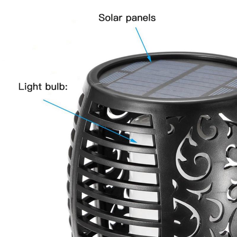 4/10/96 Led Solar Light Outdoor Garden Solar Light Waterproof Flickering Flame Torches Lawn Lamp For Garden Pathway Decoration