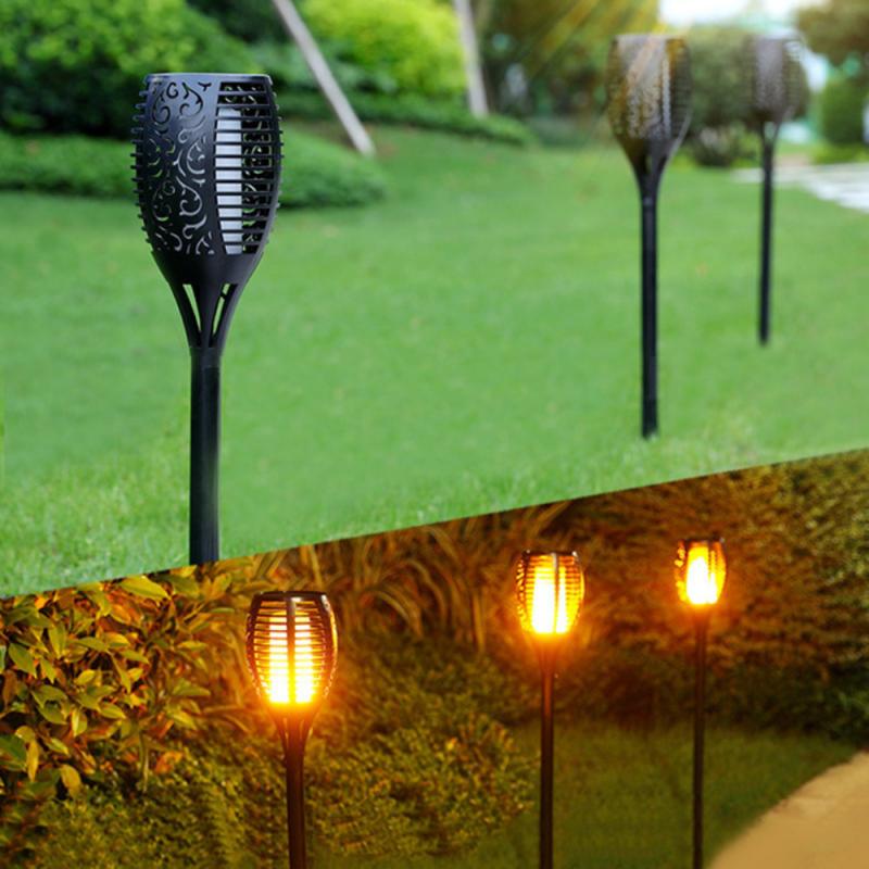4/10/96 Led Solar Light Outdoor Garden Solar Light Waterproof Flickering Flame Torches Lawn Lamp For Garden Pathway Decoration