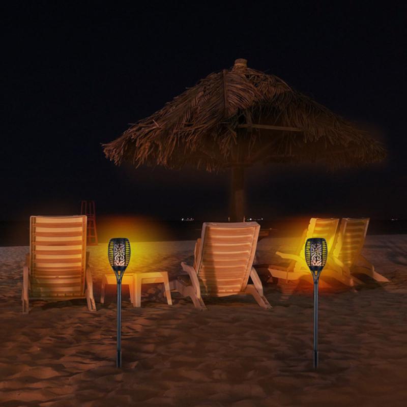 4/10/96 Led Solar Light Outdoor Garden Solar Light Waterproof Flickering Flame Torches Lawn Lamp For Garden Pathway Decoration