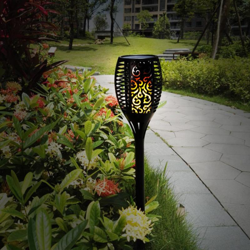 4/10/96 Led Solar Light Outdoor Garden Solar Light Waterproof Flickering Flame Torches Lawn Lamp For Garden Pathway Decoration