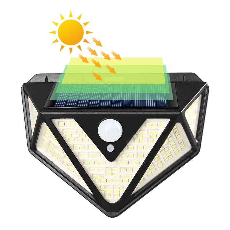 Solar Motion Sensor Light 66 LED 270° Wide Angle IP65 Waterproof 3 Modes Wireless Solar Powered Wall Light Solar Garden Lamps