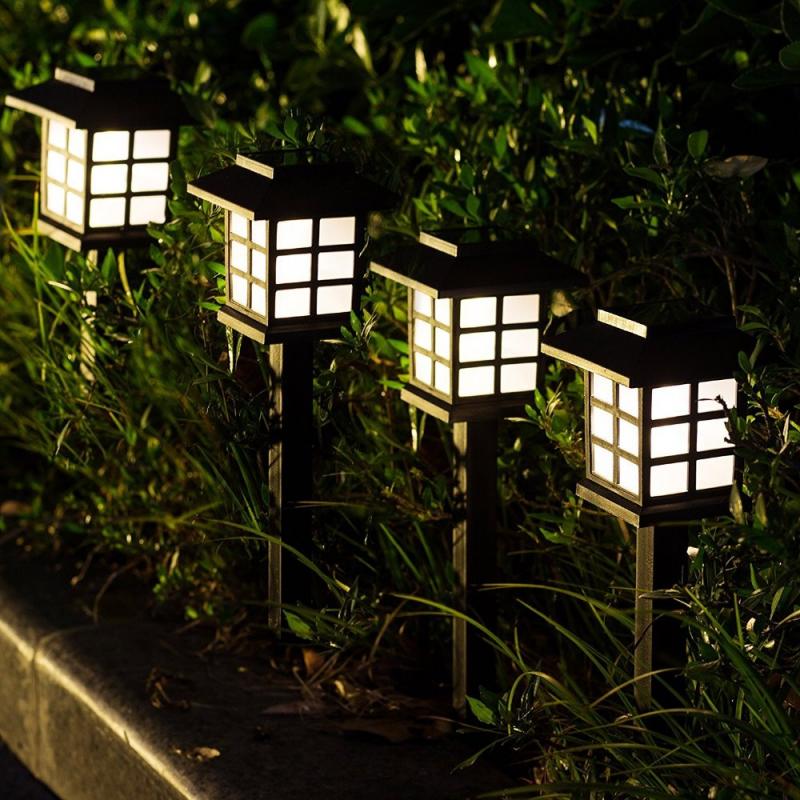 Solar Powered Outdoor Lamp Solar House Lawn Lights Flash String for Garden Lawn Patio Landscape Decoration Holiday LED Lights