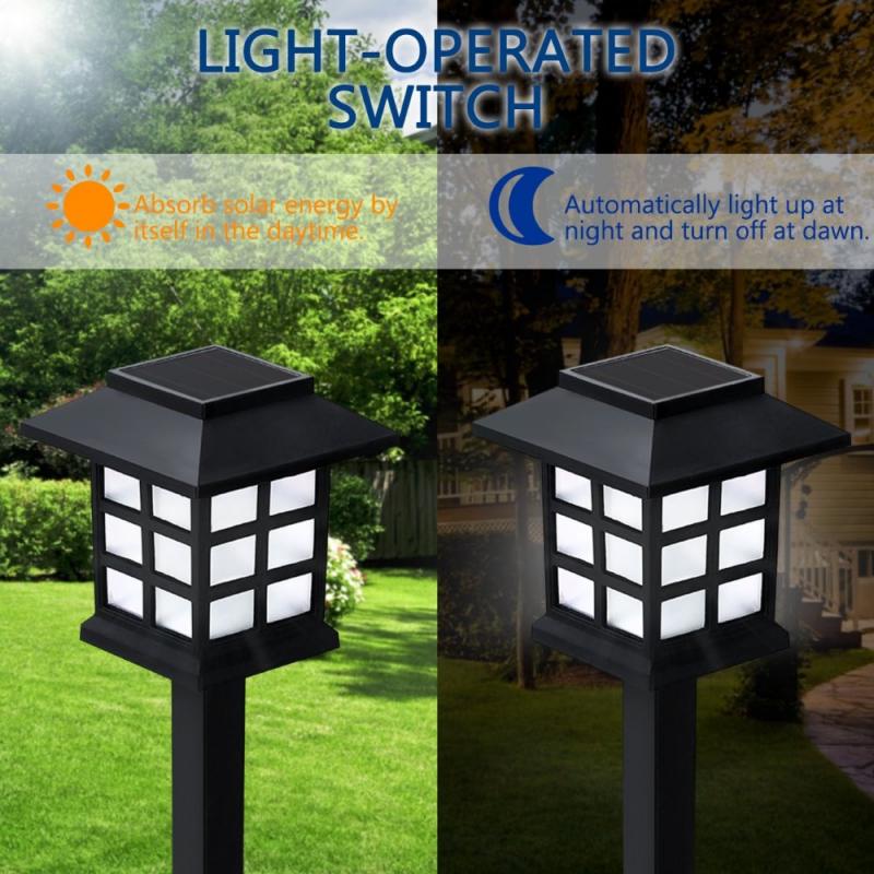 2pcs Led Solar Light Garden Decoration Lawn Lamp Outdoor Home Pathway Light Sensor Waterproof Solar Street Lamp Solar Lights