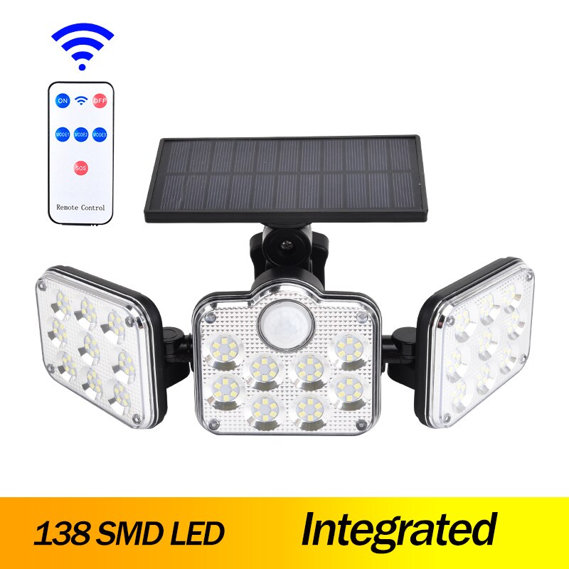 Outdoor Waterproof Infrared Induction Garden Garage Light Solar LED Light Outdoor for Garden Led Solar Lamp with 3 Modes Control