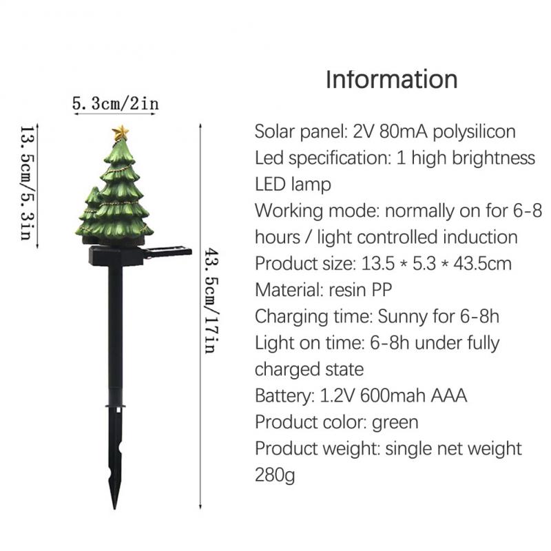 2pcs Solar Christmas Tree Light Snowman Lawn Ornament Waterproof Lamp Light Outdoor Solar Lamps Unique Christmas Decor for Home