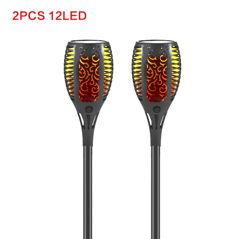 4pc 12LEDs Solar Torch Light Energy Saving Flickering Flame Solar Lights Landscape Decoration Lighting for Garden Patio Pathway