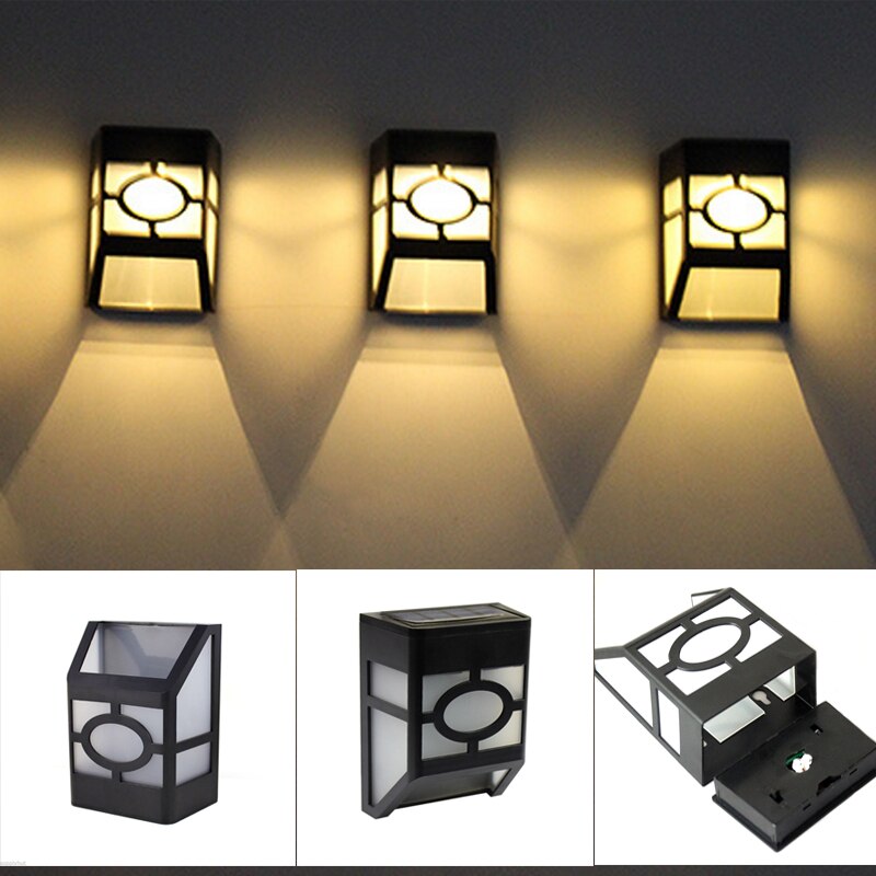 Solar Light Led Wall Lamp Engineer Plastic Outdoor Waterproof Wall Light for Home Stair Durable Lamp Fixture Lighting Home Decor