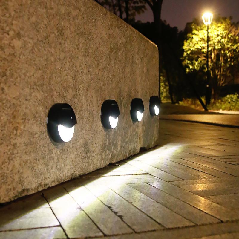 LED Solar Lights Step Lamp Outdoor Lighting Garden Decoration Railing Lamp Wall Stairs Waterproof Fence Lamp Landscape Light