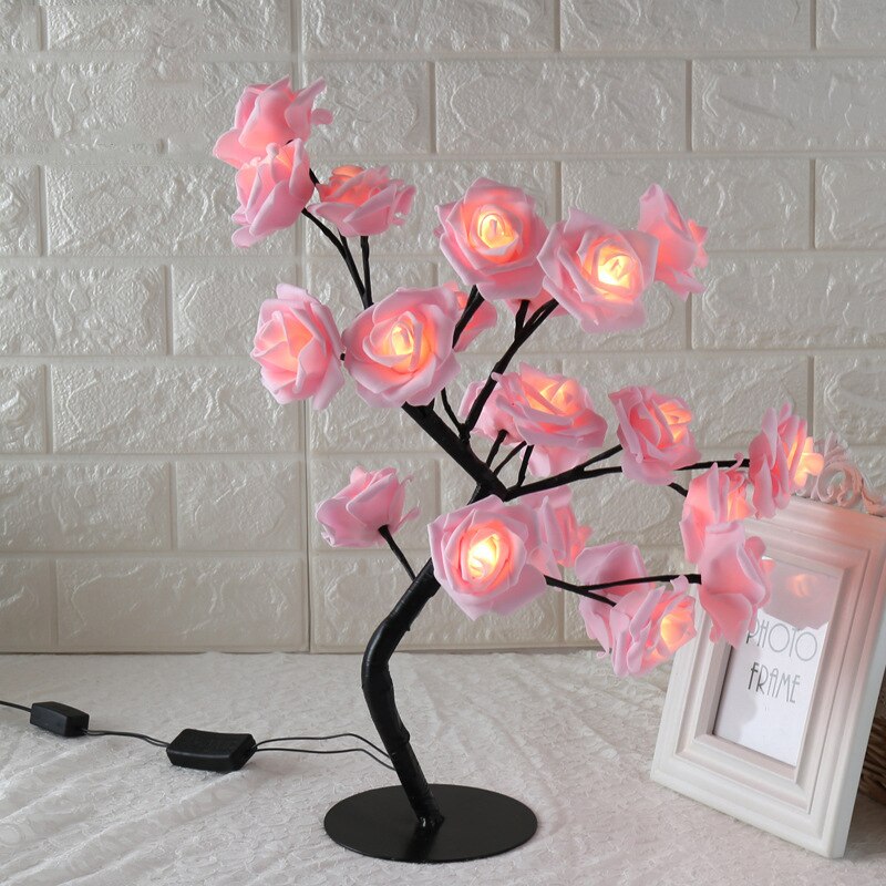 LED Night Lights Decoration For Home Christmas Bedroom Bedside Decoration Valentine Wedding Gift Christmas Lights Table Lamp