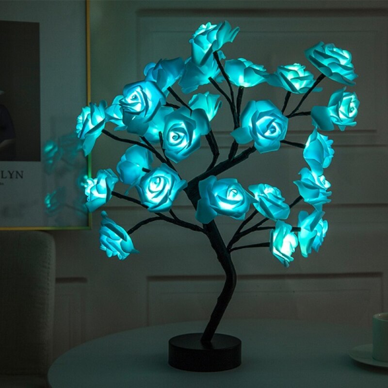 LED Night Lights Decoration For Home Christmas Bedroom Bedside Decoration Valentine Wedding Gift Christmas Lights Table Lamp