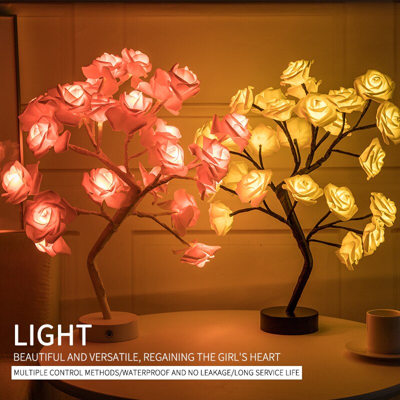 LED Night Lights Decoration For Home Christmas Bedroom Bedside Decoration Valentine Wedding Gift Christmas Lights Table Lamp