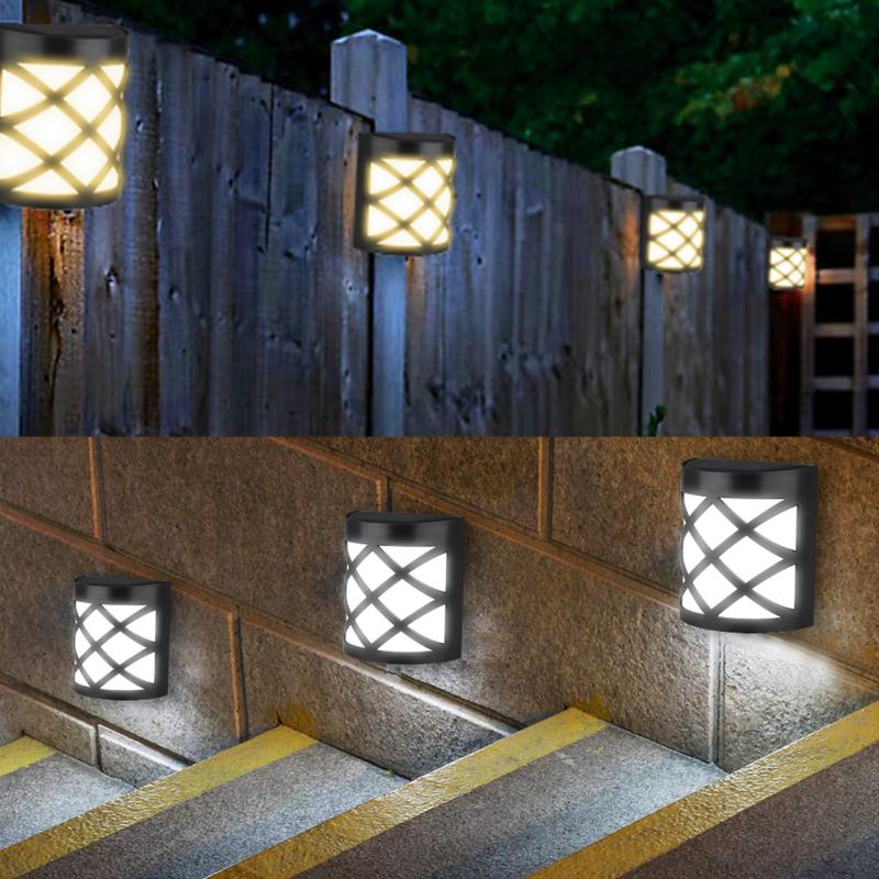 1PCS Solar Light Outdoors Waterproof Wall Light Energy Saving Garden Landscape Step Deck Lights Balcony Fence Solar Lights