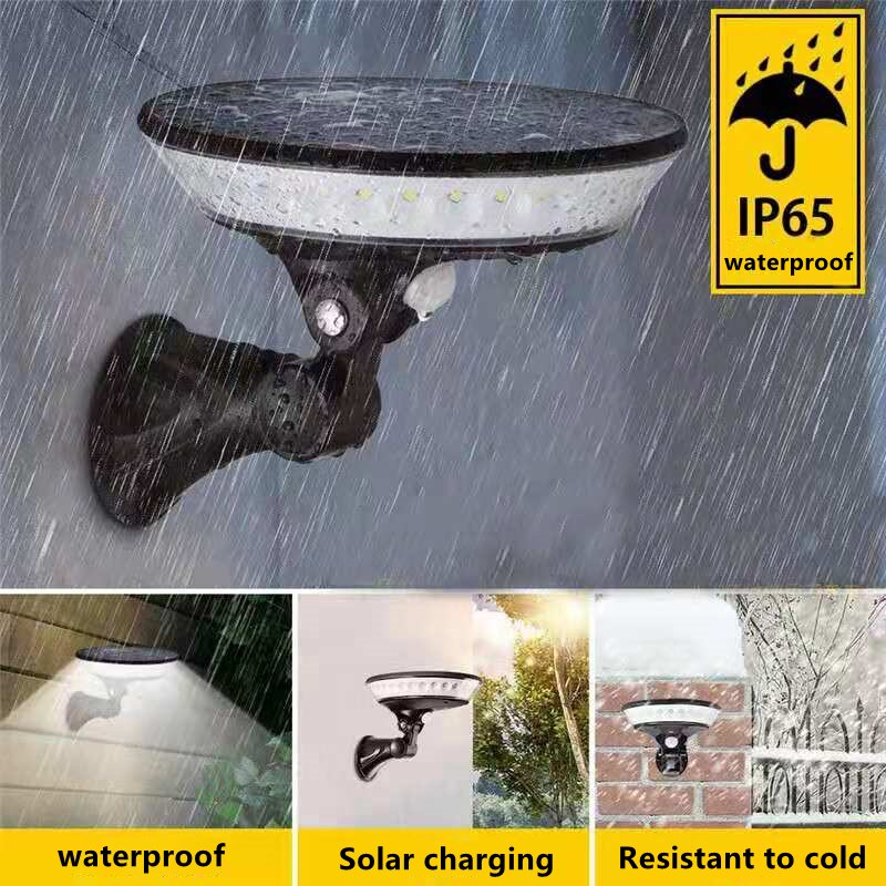 360 degree lighting outdoor solar light PIR motion sensor solar garden light energy saving street lamp wall lamp Three modes