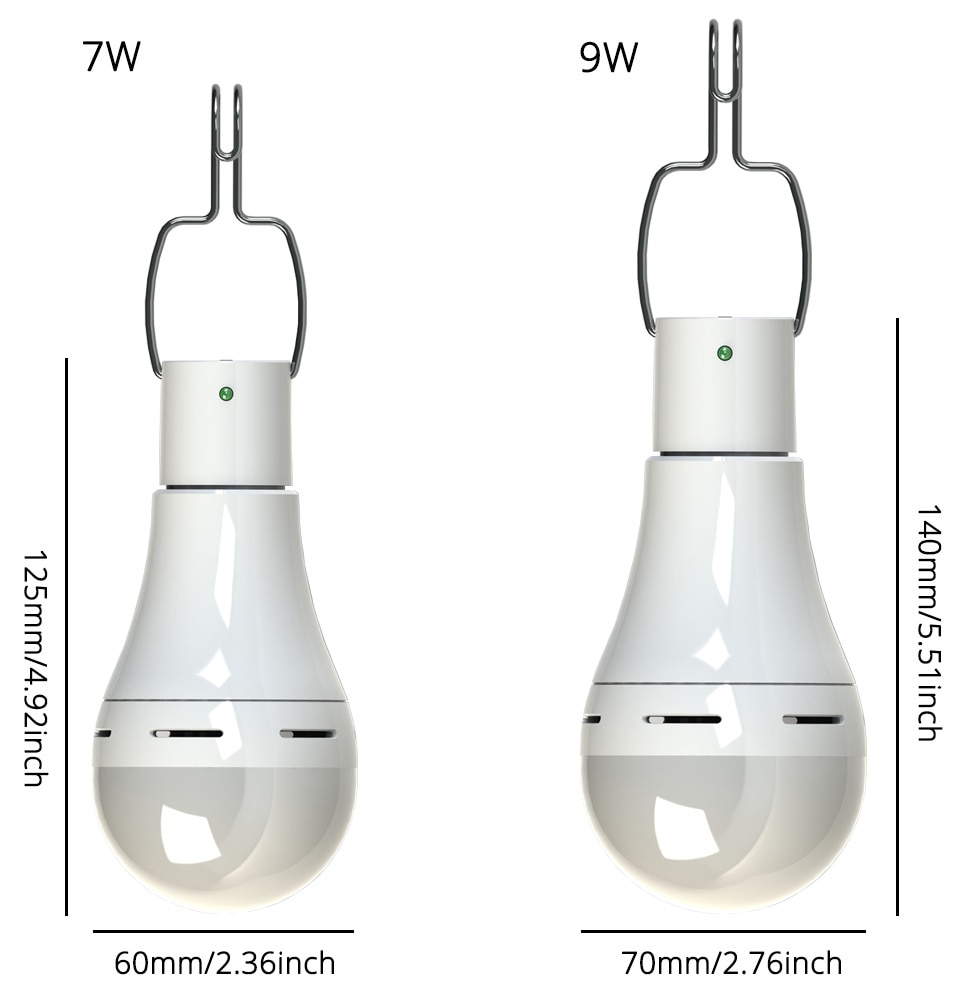 7W 9W 480 600LM Portable LED Solar Remote Control Bulb Solar Light Home Outdoor Lighting LED Solar Bulb Light Garden Light