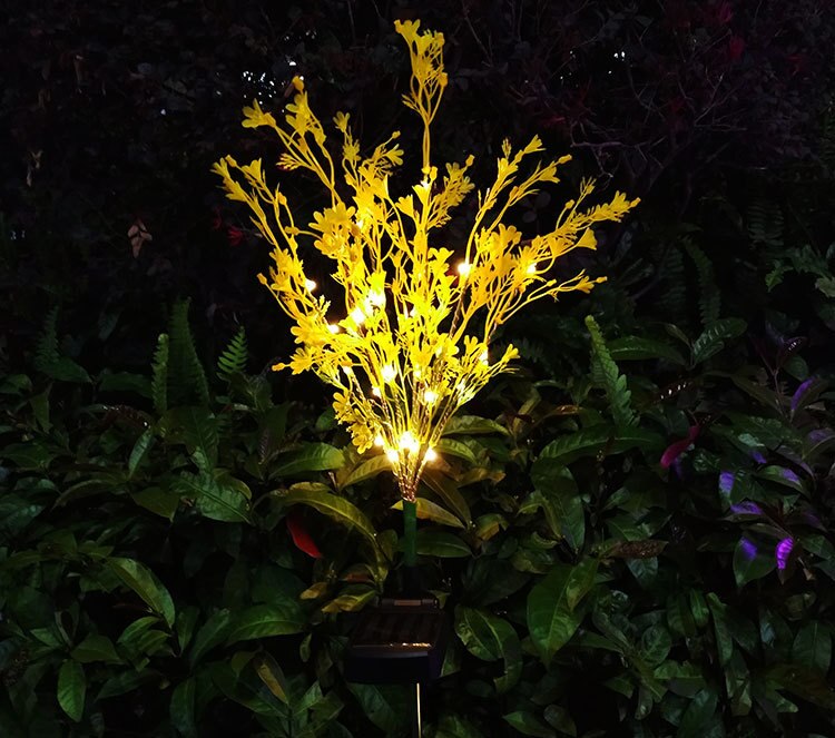 LED waterproof solar simulation flower lawn lamp outdoor landscape lamp lawn lamp home decoration flower night light