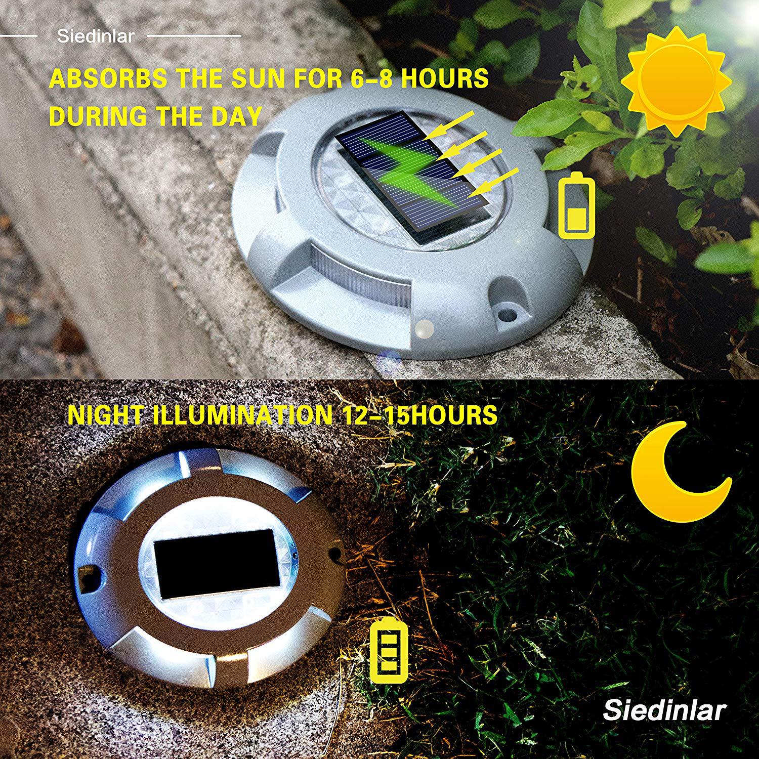 4Pcs waterproof IP67 solar underground light stainless steel solar buried lamp outdoor garden path ground lamp