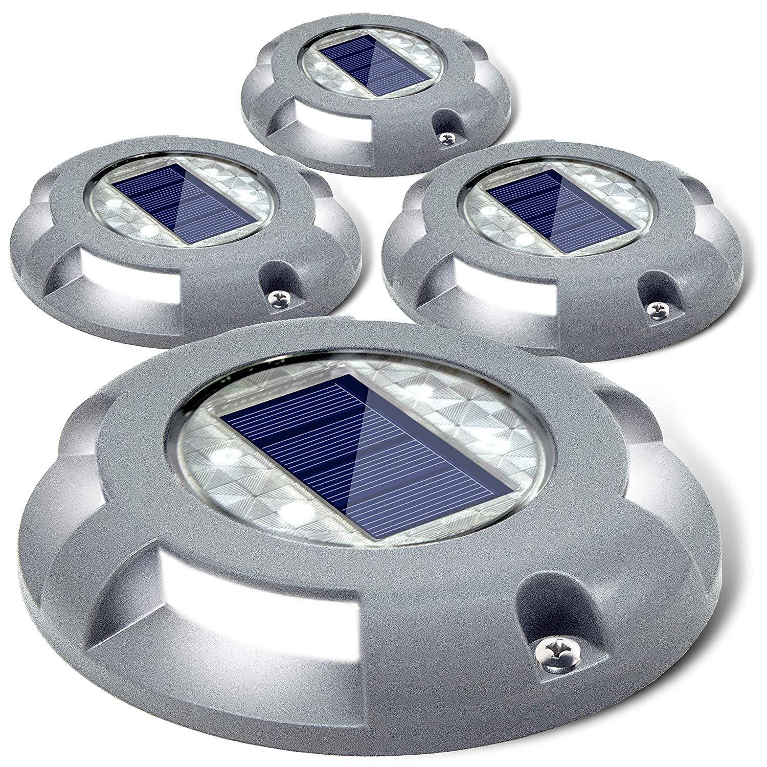 4Pcs waterproof IP67 solar underground light stainless steel solar buried lamp outdoor garden path ground lamp