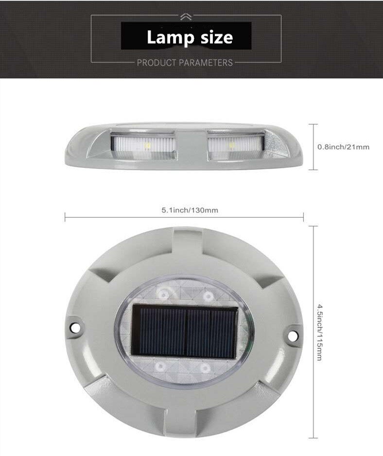 4Pcs waterproof IP67 solar underground light stainless steel solar buried lamp outdoor garden path ground lamp