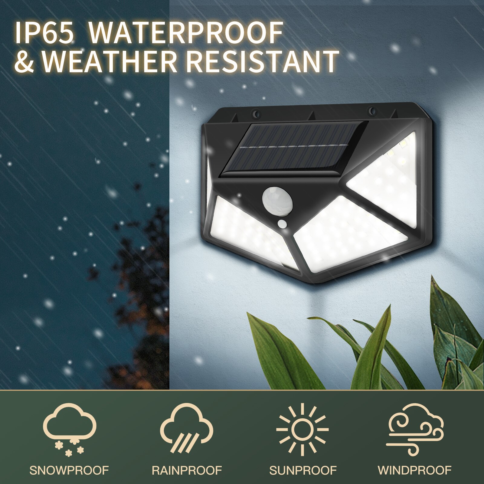 1/2/4pcs 100/188LED Outdoor solar garland Powered Sunlight Waterproof PIR Motion Sensor Light for garden decoration outdoor