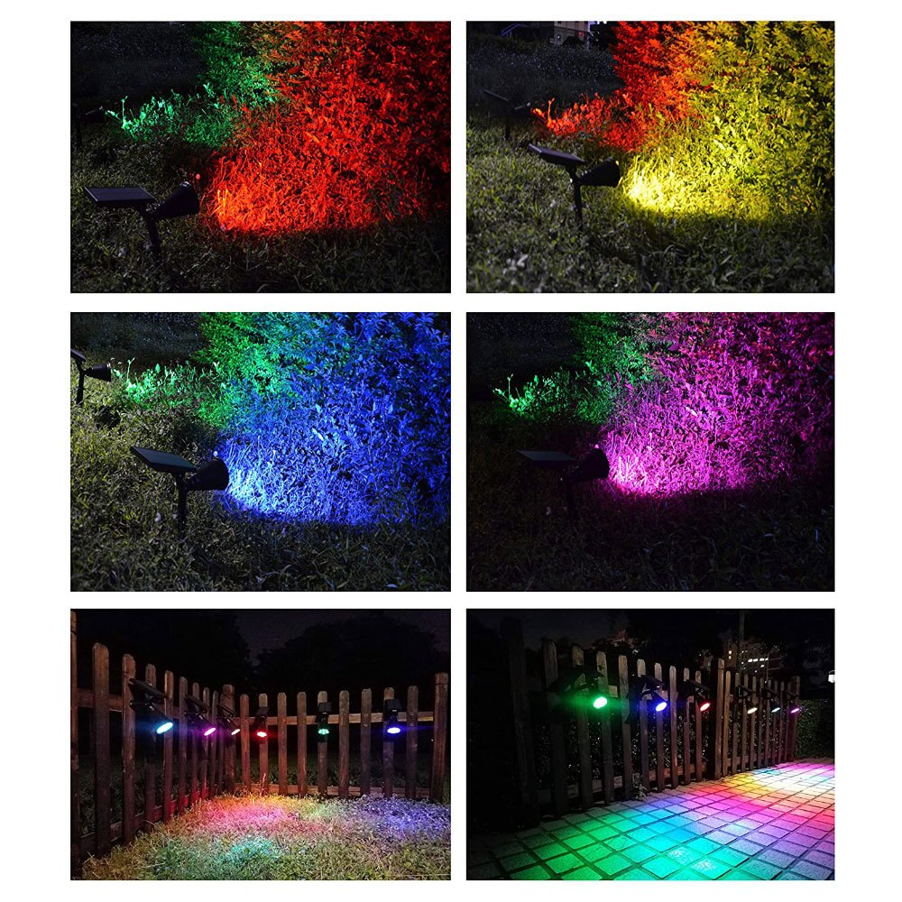 7 LED Lamp Solar Powered Adjustable Solar Spotlight In-Ground IP65 Waterproof Landscape Wall Light Garden Decoration Outdoor