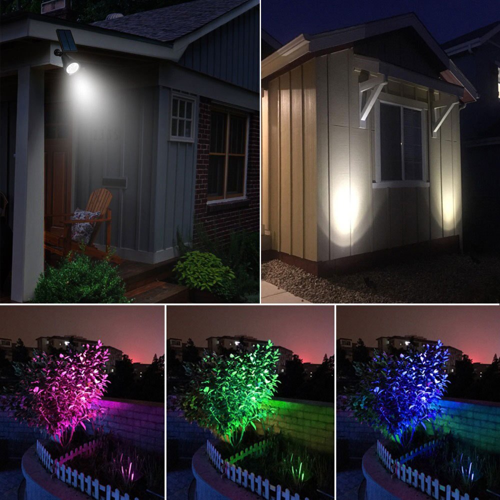 Street Lamp 7 LED Solar Powered Adjustable Solar Spotlight In-Ground IP65 Waterproof Landscape Wall Light Solar Light Outdoors