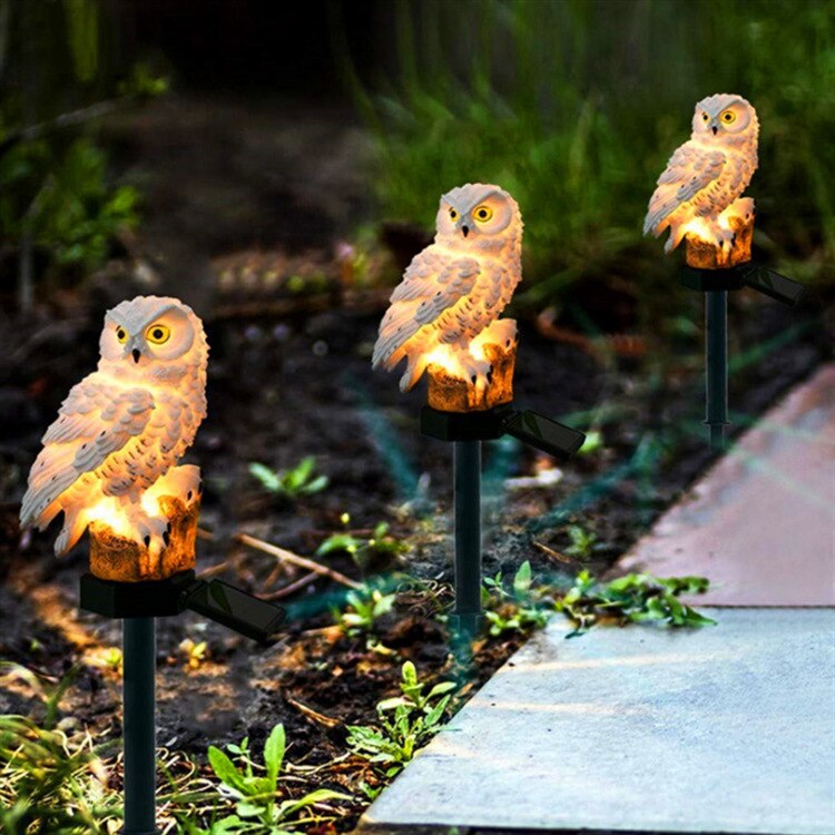 Solar Led Light Outdoor Powered Garden LED Lights Owl Animal Pixie Lawn Waterproof Lamp Unique Christmas Lights Solar Lamps