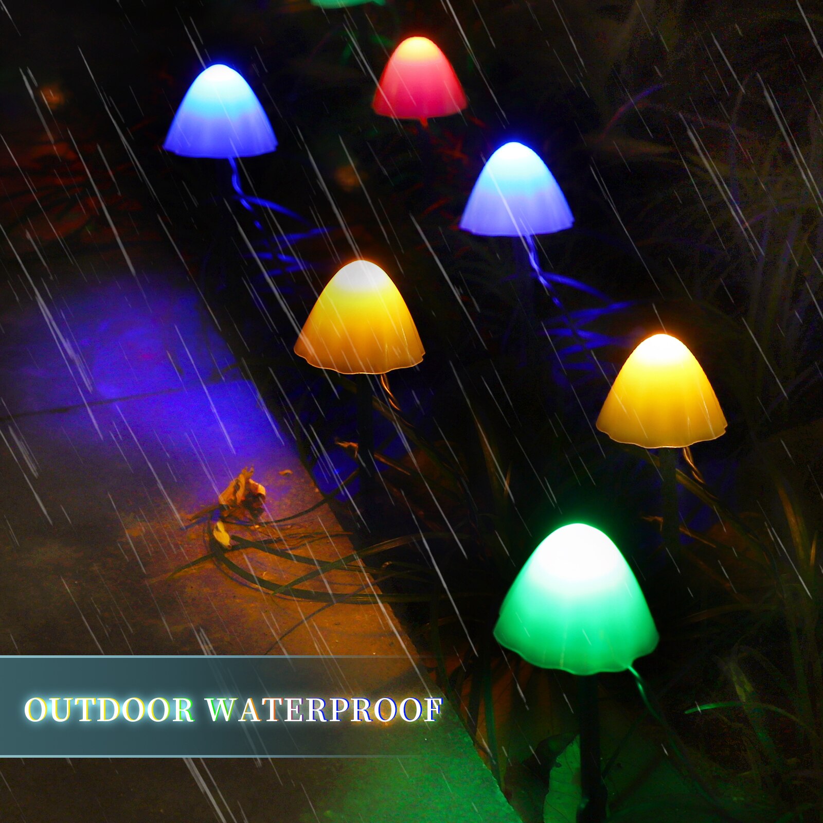 solar light String Light Garden Decoration Mushroom Lights IP65 Waterproof Garland Patio Decor Outdoor Solar Lights Fairy Light