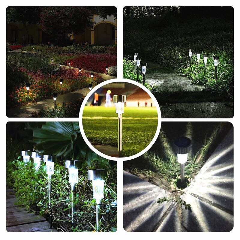 4/10Pcs LED Solar Led Light Outdoor Powered Lamp Lantern Waterproof Landscape Lighting for Pathway Patio yard Lawn Decoration