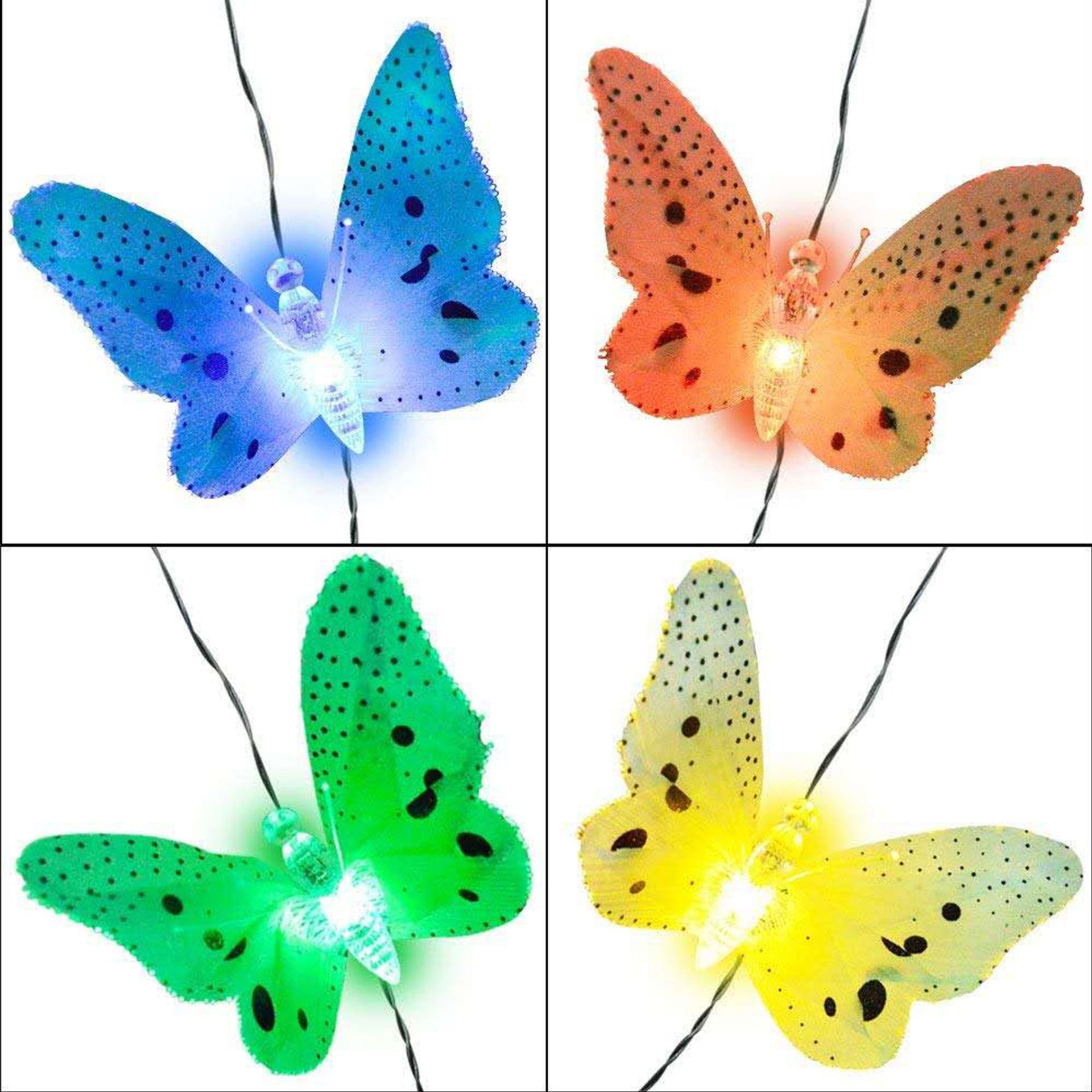 Christmas lights Solar Led Light Outdoor Powered Butterfly Optic Fairy String Light Waterproof Christmas ornaments new year